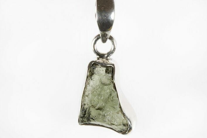 Green Moldavite Tektite Pendant ( g) - Czech Republic #240876